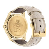 Buy Shop Gucci G Timeless Quartz White Dial White Leather Strap Watch For Women - YA1264033A USA Online