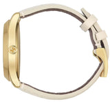 Buy Shop Gucci G Timeless Quartz White Dial White Leather Strap Watch For Women - YA1264033A USA Online