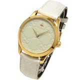 Buy Shop Gucci G Timeless Quartz White Dial White Leather Strap Watch For Women - YA1264033A USA Online