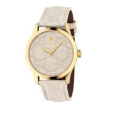 Buy Shop Gucci G Timeless Quartz White Dial White Leather Strap Watch For Women - YA1264033A USA Online