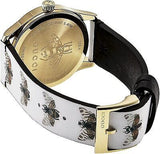 Buy Shop Gucci G Timeless Quartz White Dial White Leather Strap Watch For Women - YA1264109 USA Online