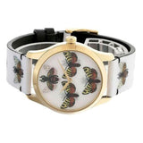 Buy Shop Gucci G Timeless Quartz White Dial White Leather Strap Watch For Women - YA1264109 USA Online