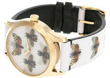 Buy Shop Gucci G Timeless Quartz White Dial White Leather Strap Watch For Women - YA1264109 USA Online