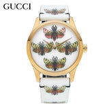 Buy Shop Gucci G Timeless Quartz White Dial White Leather Strap Watch For Women - YA1264109 USA Online