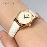Buy Shop Gucci G Timeless Quartz White Dial White Leather Strap Watch For Women - YA126580A USA Online