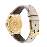 Buy Shop Gucci G Timeless Quartz White Dial White Leather Strap Watch For Women - YA126580A USA Online