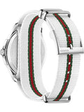 Buy Shop Gucci G Timeless Quartz White DIal White NATO Strap Watch For Men - YA126322 USA Online