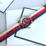 Buy Shop Gucci G Timeless Quartz White Red Blue Dial Multicolored NATO Strap Watch For Men - YA1264059 USA Online