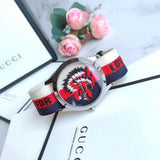 Buy Shop Gucci G Timeless Quartz White Red Blue Dial Multicolored NATO Strap Watch For Men - YA1264059 USA Online