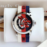 Buy Shop Gucci G Timeless Quartz White Red Blue Dial Multicolored NATO Strap Watch For Men - YA1264059 USA Online