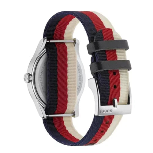Buy Shop Gucci G Timeless Quartz White Red Blue Dial Multicolored NATO Strap Watch For Men - YA1264059 USA Online