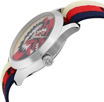 Buy Shop Gucci G Timeless Quartz White Red Blue Dial Multicolored NATO Strap Watch For Men - YA1264059 USA Online