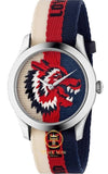 Buy Shop Gucci G Timeless Quartz White Red Blue Dial Multicolored NATO Strap Watch For Men - YA1264059 USA Online
