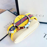 Buy Shop Gucci G Timeless Quartz Yellow & Purple Dial Yellow & Purple NATO Strap Watch For Men - YA1264069 USA Online