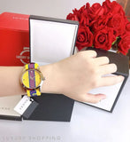Buy Shop Gucci G Timeless Quartz Yellow & Purple Dial Yellow & Purple NATO Strap Watch For Men - YA1264069 USA Online