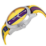 Buy Shop Gucci G Timeless Quartz Yellow & Purple Dial Yellow & Purple NATO Strap Watch For Men - YA1264069 USA Online