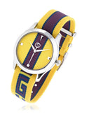 Buy Shop Gucci G Timeless Quartz Yellow & Purple Dial Yellow & Purple NATO Strap Watch For Men - YA1264069 USA Online