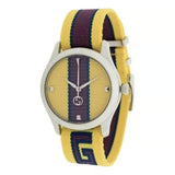 Buy Shop Gucci G Timeless Quartz Yellow & Purple Dial Yellow & Purple NATO Strap Watch For Men - YA1264069 USA Online
