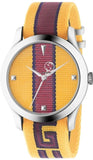 Buy Shop Gucci G Timeless Quartz Yellow & Purple Dial Yellow & Purple NATO Strap Watch For Men - YA1264069 USA Online
