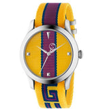 Buy Shop Gucci G Timeless Quartz Yellow & Purple Dial Yellow & Purple NATO Strap Watch For Men - YA1264069 USA Online