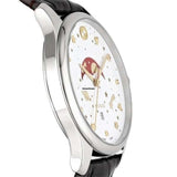 Buy Shop Gucci G-Timeless Sapphire Crystal White Dial Black Leather Strap Unisex Watch - YA126325 USA Online