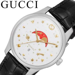 Buy Shop Gucci G-Timeless Sapphire Crystal White Dial Black Leather Strap Unisex Watch - YA126325 USA Online