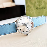 Buy Shop Gucci G Timeless Silver Dial Blue Leather Strap Watch for Women - YA1265039 USA Online