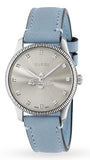 Buy Shop Gucci G Timeless Silver Dial Blue Leather Strap Watch for Women - YA1265039 USA Online
