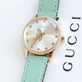 Buy Shop Gucci G Timeless Silver Dial Green Leather Strap Watch for Women - YA1265040 USA Online