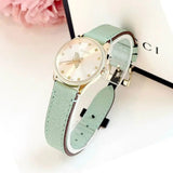 Buy Shop Gucci G Timeless Silver Dial Green Leather Strap Watch for Women - YA1265040 USA Online