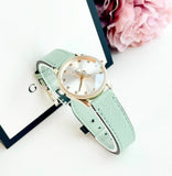 Buy Shop Gucci G Timeless Silver Dial Green Leather Strap Watch for Women - YA1265040 USA Online