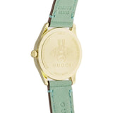 Buy Shop Gucci G Timeless Silver Dial Green Leather Strap Watch for Women - YA1265040 USA Online