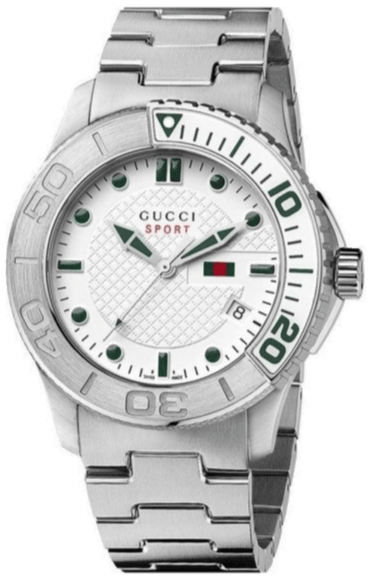 Buy Shop Gucci G Timeless Silver Dial Silver Steel Strap Watch For Men - YA126232 USA Online