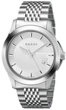 Gucci G Timeless Silver Dial Silver Steel Strap Watch For Men - YA126401