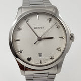 Buy Shop Gucci G Timeless Silver Dial Silver Steel Strap Watch For Women - YA1264028 USA Online