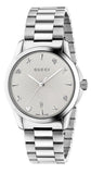 Buy Shop Gucci G Timeless Silver Dial Silver Steel Strap Watch For Women - YA1264028 USA Online