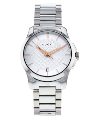 Buy Shop Gucci G Timeless Silver Dial Silver Steel Strap Watch For Women - YA126523 USA Online
