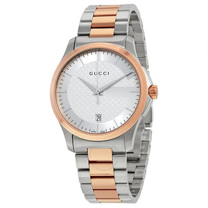 Buy Shop Gucci G Timeless Silver Dial Two Tone Steel Strap Watch For Men - YA126447 USA Online