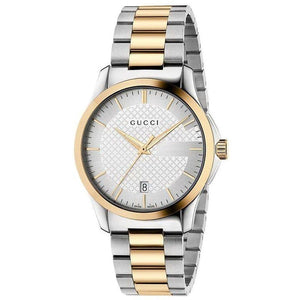 Buy Shop Gucci G Timeless Silver Dial Two Tone Steel Strap Watch For Men - YA126474 USA Online