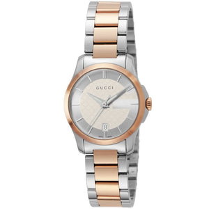 Buy Shop Gucci G Timeless Silver Dial Two Tone Steel Strap Watch For Women - YA126528 USA Online