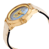 Buy Shop Gucci G Timeless Skeleton 16K Gold Mother of Pearl Dial Pink Leather Strap Watch For Women - YA1264110 USA Online