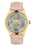 Buy Shop Gucci G Timeless Skeleton 16K Gold Mother of Pearl Dial Pink Leather Strap Watch For Women - YA1264110 USA Online