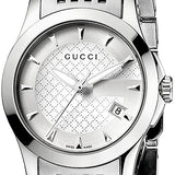 Buy Shop Gucci G Timeless Silver Dial Silver Steel Strap Watch For Women - YA126501 USA Online