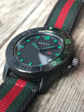 Buy Shop Gucci G Timeless Sport Black Dial Two Tone NATO Strap Watch For Men - YA126229 USA Online