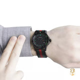 Buy Shop Gucci G Timeless Sport Black Dial Two Tone NATO Strap Watch For Men - YA126229 USA Online