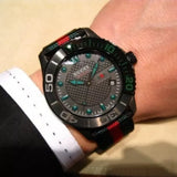 Buy Shop Gucci G Timeless Sport Black Dial Two Tone NATO Strap Watch For Men - YA126229 USA Online