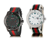 Buy Shop Gucci G Timeless Sport Black Dial Two Tone NATO Strap Watch For Men - YA126229 USA Online