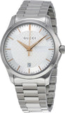 Buy Shop Gucci G Timeless Silver Dial Silver Steel Strap Unisex Watch - YA126442 USA Online
