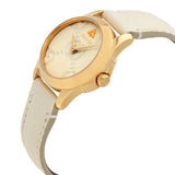 Gucci G Timeless Quartz Beige Dial Beige Leather Strap Watch For Women - YA126580A