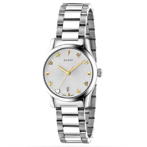 Buy Shop Gucci G Timeless White Dial Silver Steel Strap Watch For Women - YA126572A USA Online